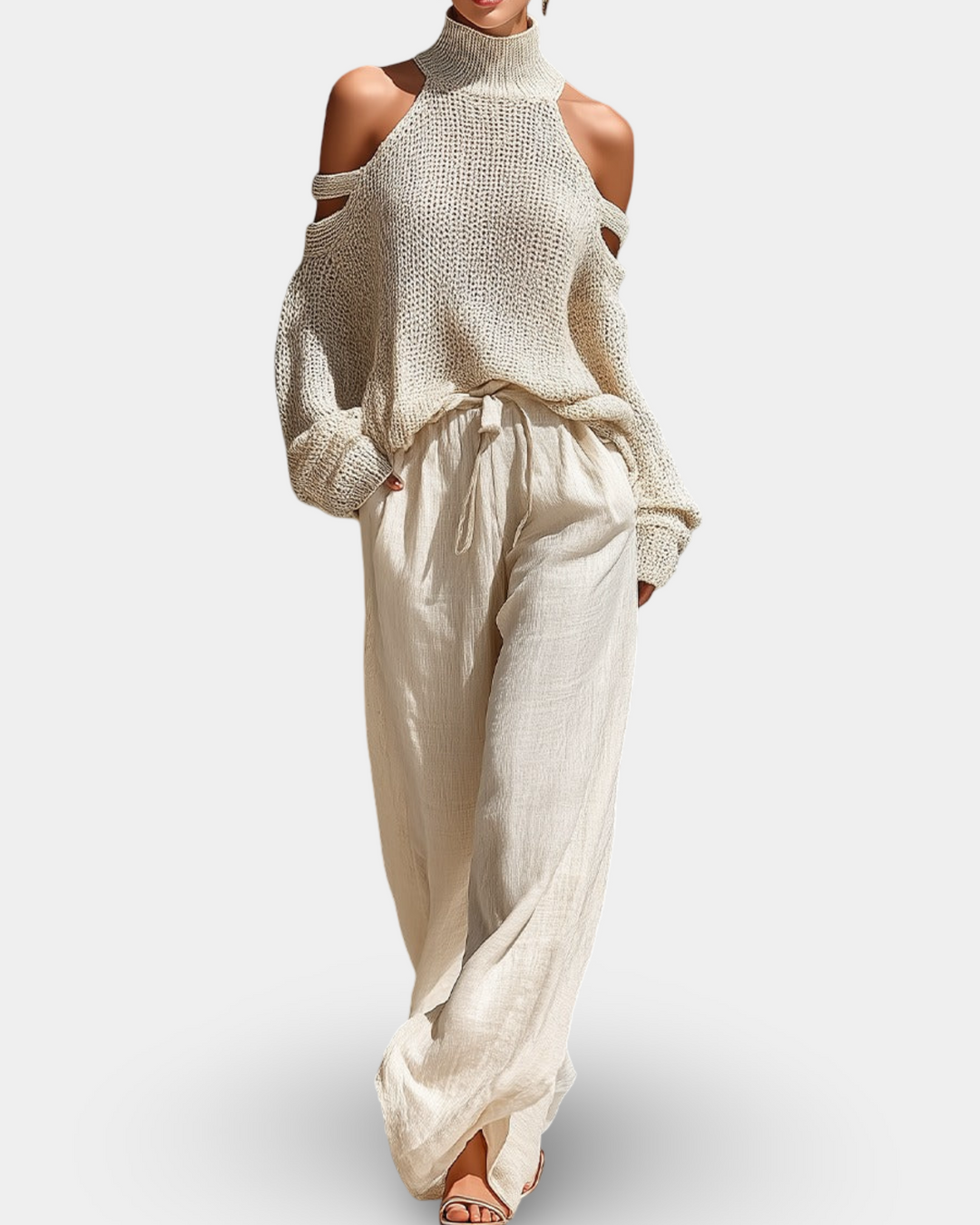 Camile | Ensemble à la mode en tricot et pantalon