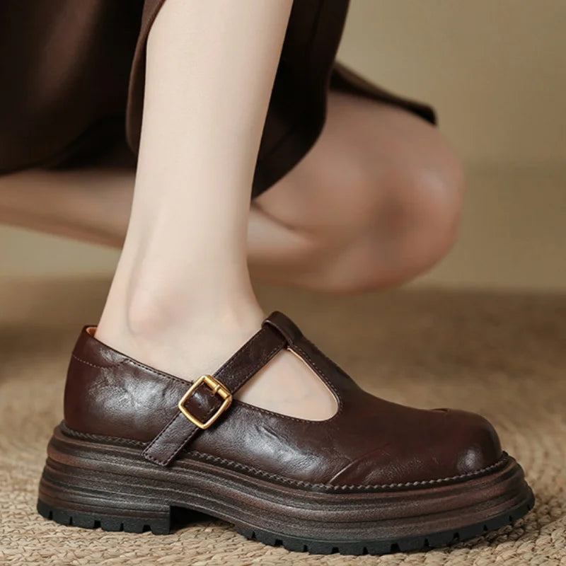 Fleur | Chaussures T-Bar avec Charme Vintage