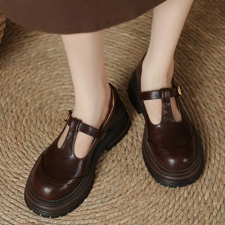 Fleur | Chaussures T-Bar avec Charme Vintage